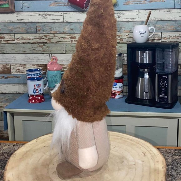 Coffee Bar Gnome 13" Tall Weighted Plush Free-Standing - Picture 3 of 5